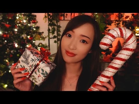 ASMR 🎄 Petite soirée détente avec moi (papiers cadeaux, stickers de Noël, bol de noisettes)