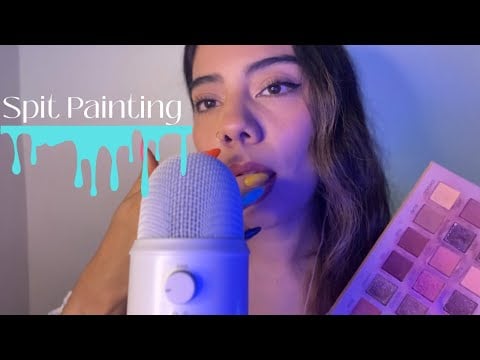 ASMR SPIT PAINTING 🎨💗 + QUITANDO MALAS ENERGÍAS ✨