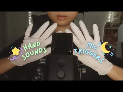 fast and aggressive asmr | bassy gloved hand sounds and mic triggers with the fifine am8