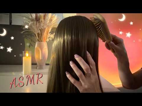 ASMR - Перебираю и расчесываю волосы, близкий шепот - АСМР