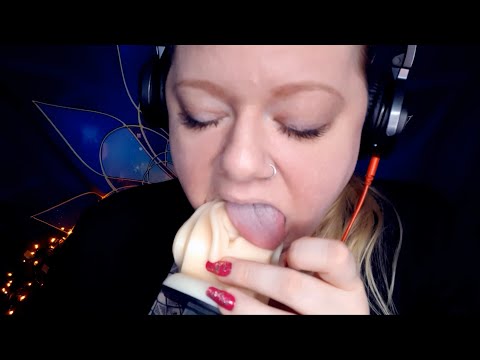 ASMR Ears on ears ear eating, BASSY and INTENSE w. lollipop (Patreon teaser) #shorts