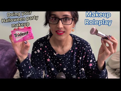 ASMR Makeup Roleplay  Doing your Halloween Party Makeup