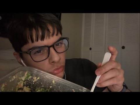 ASMR teacher that's always eating a salad during a test