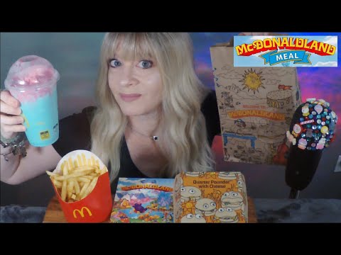 ASMR  McDonald's McDonaldLand Meal Mukbang w/ Blue Shake  #McDonalds  #mcdonaldland
