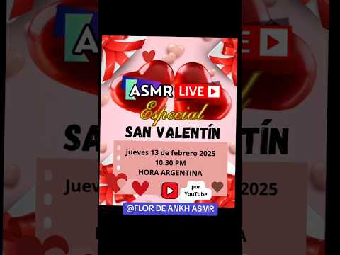 ASMR EN VIVO ❤️  DIA DE LOS ENAMORADOS Hacemos la previa juntos hasta el 14 de febrero 😉 Los espero!