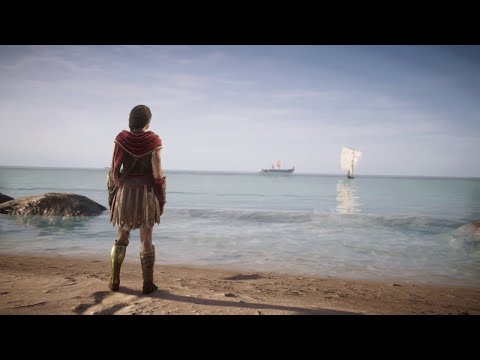 Assassin's Creed Odyssey (Balade sur la plage) - Soft Spoken - Gaming / ASMR Français