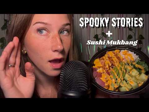 ASMR Spooky Stories For Sleep 🌙 | Close Whispering, Eating Sounds, Relaxing Sounds