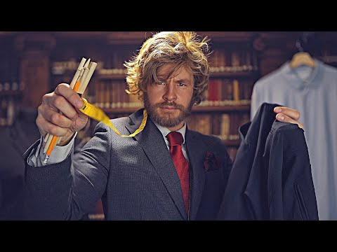 🤵FaStEsT Tailor Suit Measuring 📐& Suit Fitting [ASMR]