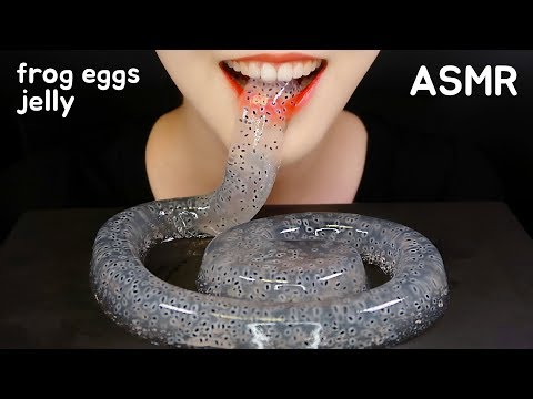FROG EGGS JELLY ASMR BASIL SEED JELLY ASMR GUMMY ASMR JELLY EATING ASMR NO TALKING