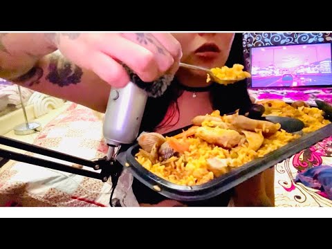 🔥💦ASMR | EATING SOUNDS💦 COMIENDO PAELLA 🔥💦