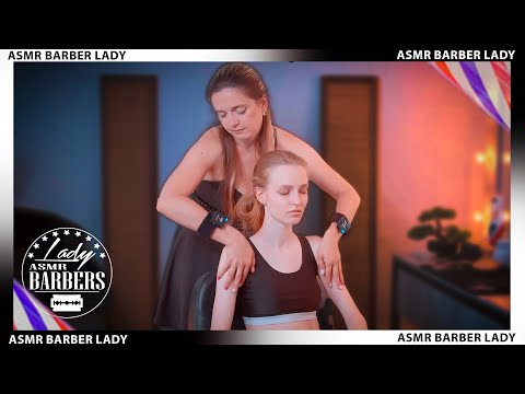 💈 Ladies in Black🖤ASMR Barber Neck and Head Massage by Marta