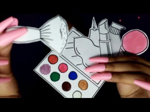 ASMR Doing Your Makeup with Paper Cosmetics