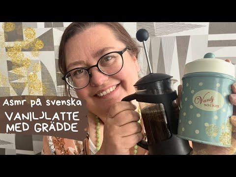 Asmr på svenska: Jag testar göra en vaniljlatte med grädde 🤍🤍🤍