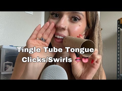 ASMR| Tingle Tube Mouth Sounds (with Tongue Swirls) & Gum Chewing