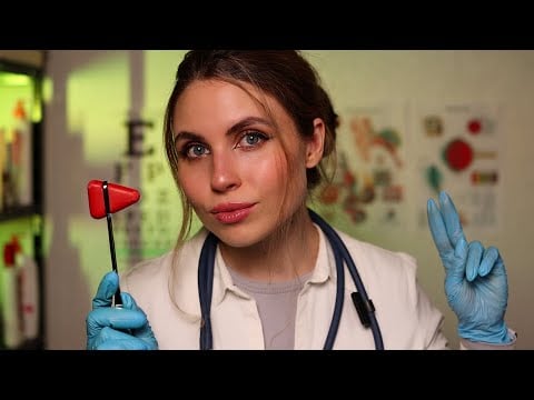 ASMR Extremely Detailed Cranial Nerve Exam,Hearing Test,Eye Exam | Full Body Medical Roleplay