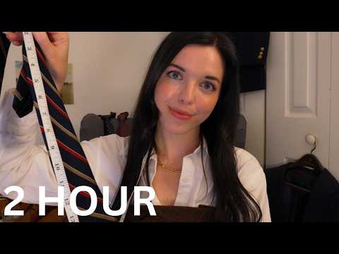 ASMR | Barbershop Shave, Men's Suit Fitting & Haircut (2 HOURS for sleep)