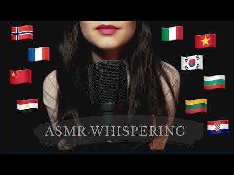 ASMR Whispering Monday in 10 Languages ♡ Part 2 ♡ Fast and Slow Whispering 🌙