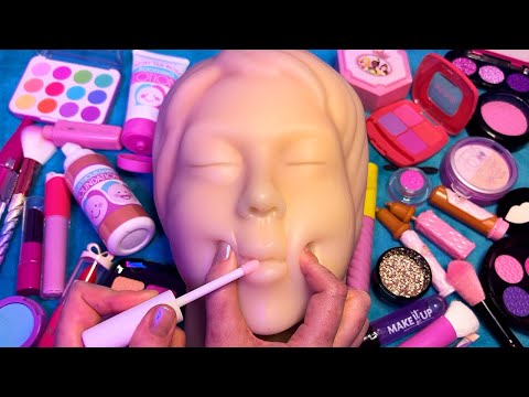 ASMR Fake Makeup on Squishy Mannequin (Whispered)