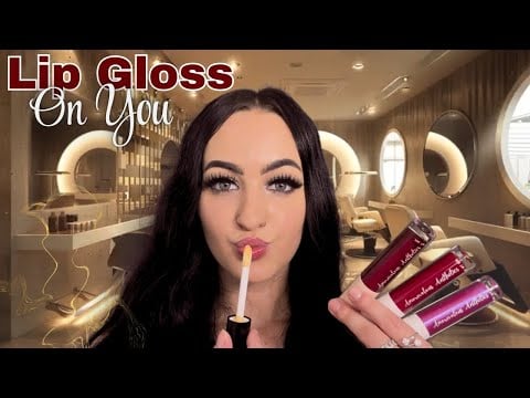 [ASMR] Autumn Lip Gloss Try On Bar 💋 | Soft Spoken