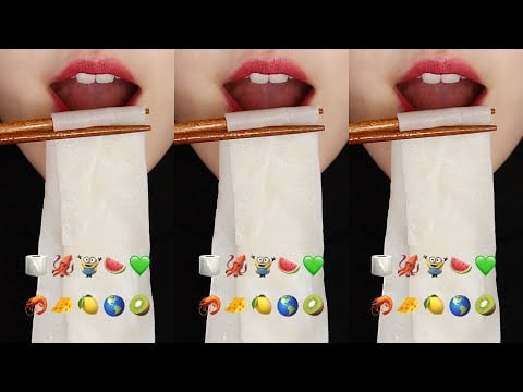 VERTICAL MUKBANG FLAT UDON NOODLES, FRIED SHRIMP MUKBANG ASMR EMOJI FOOD ASMR 🦐