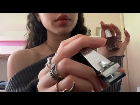 ASMR doing your nails in 2 minutes