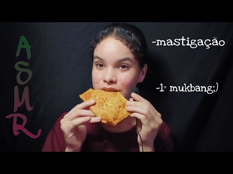 ASMR MUKBANG- COMENDO PASTEL 😋(pena que não tão crocante como queria💔)