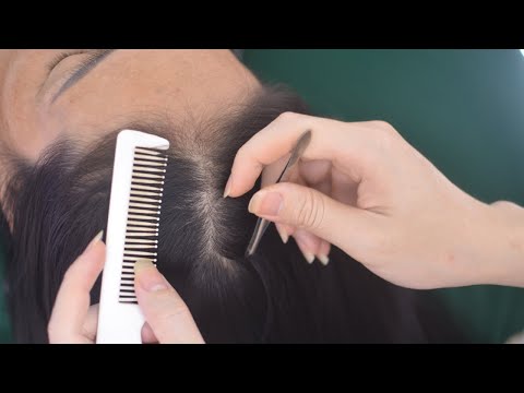 ASMR Scalp Scratching With Comb, Real Person Hair Combing, Hair Parting For Stress Relief