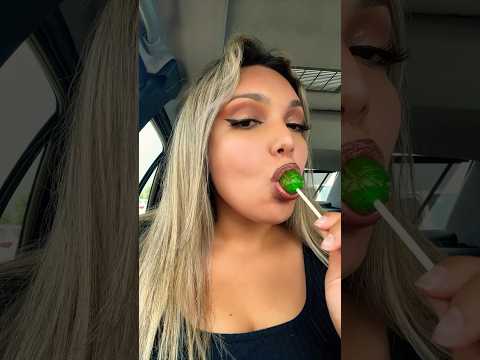 BLOW POP ASMR | green apple sucker sounds