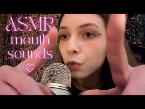 ASMR • high sensitivity mouth sounds 💗 with soothing hand movements