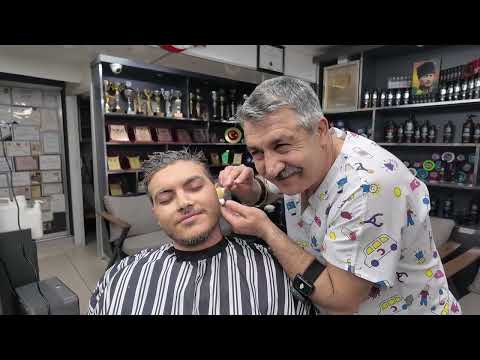 ASMR Shoulder Massage for Deep Sleep |HAIR AND BEARD TRIMMING, BACK AND SEAT MASSAGE AND SKIN CARE
