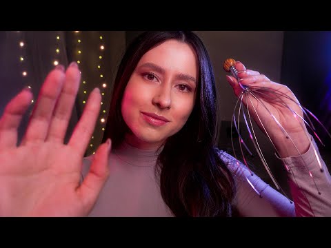 ASMR to relax and fall asleep 💤 scalp massage, camera brushing, jellyfish, personal attention +