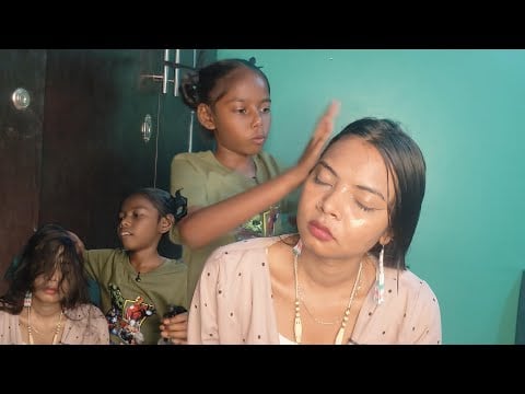 Soft hair play with gentle whispering, relaxing hair combing, calming spray and braiding 💆‍♀️🤍