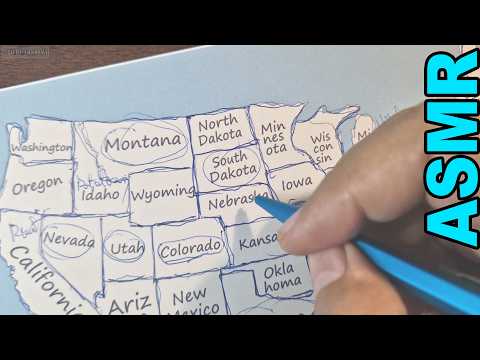 ASMR: What Every U.S. State is Secretly Obsessed With | ASMR whispering + map tracing