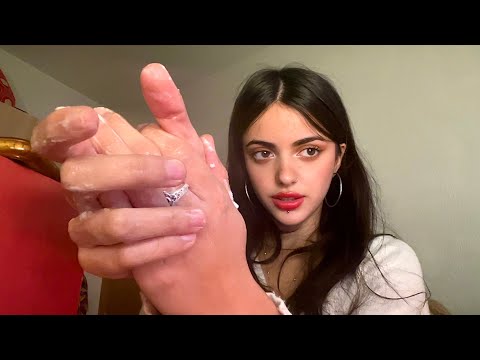 ASMR | Sonido de Crema con mis manos 🤍👏🏻