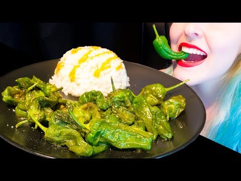 ASMR: Spanish Padrón Peppers | Crunchy Pepper Heaven 2 ~ Relaxing Eating Sounds [No Talking|V] 😻