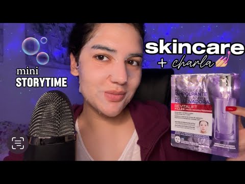 ASMR HABLAMOS mientras nos hacemos el  SKINCARE ❤️💅🏼