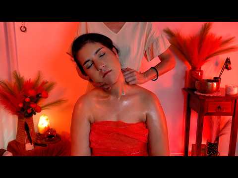 ASMR Pulizia Energetica MASSAGGIO Collo Spalle e Schiena su persona reale Brushing Hair