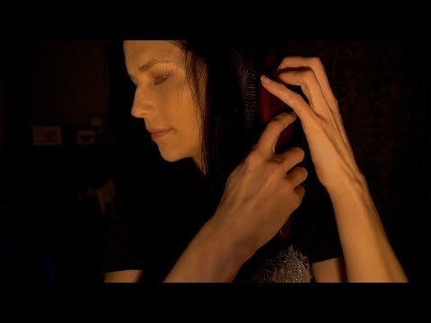 ASMR EarMic Test Scalp Scratching Hair Brushing & Tapping Wooden Brush