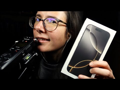 ASMR Mouth Sounds 👄 Unboxing iPhone 16 Pro