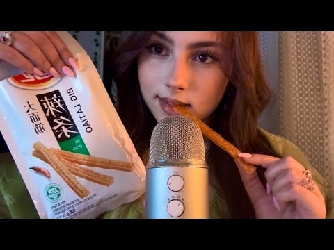 ASMR Eating Latiao & Ice Cream Mochi 🍡 (eating sounds, whispering)