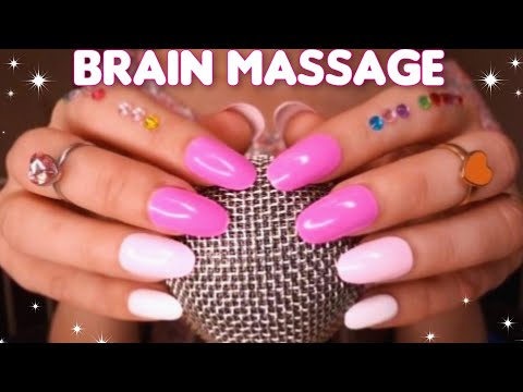 ASMR BRAIN Massage 🌟Mic Scratching, Plastic Wrap, Crunchy Sounds, Mouth Sounds, Layered Sounds, Rain