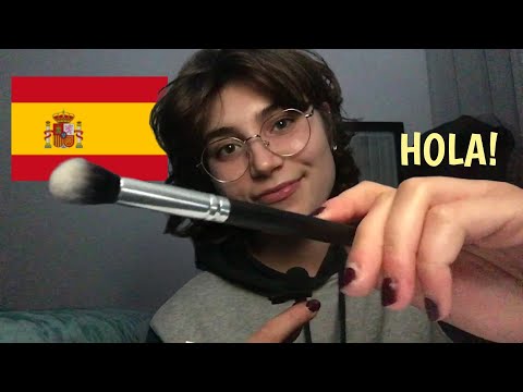 ASMR Teaching you Spanish (soft spoken & pencil movements) 🇪🇸