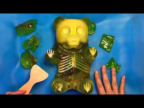 ASMR Giant Gummy Bear Dissection (Whispered, Jelly Cutting)