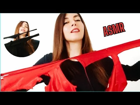 ASMR RIPPING MY LEATHER SKIRT, MY SILK PAJAMAS AND MY COTTON'S T-SHIRT