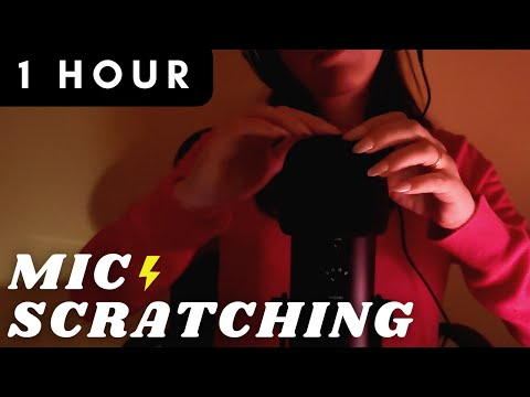 ASMR - [ 1 HOUR ] FAST and AGGRESSIVE SCRATCHING MASSAGE | FOAM Mic Cover | INTENSE Sounds | NO TALK