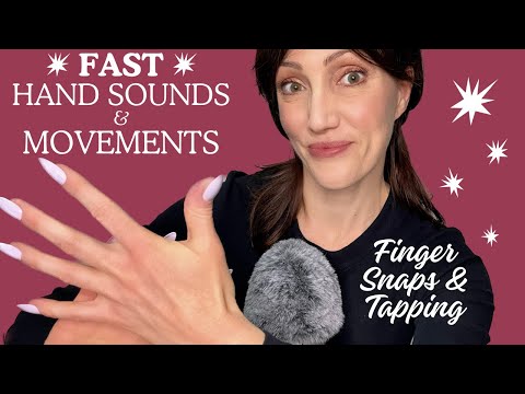 FAST & Slightly CHAOTIC Hand Sounds 🤲 Hand Movements | Tapping | Finger Snaps 🤤 NO Talking ASMR 🤫