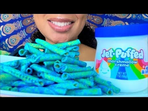 ASMR | Marshmallow Fluff & Blue Takis 💙