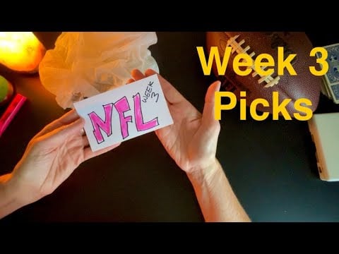 Relaxing NFL Week 3 2025 ASMR ~ Game Times + My Picks for Every Matchup 🏈✨