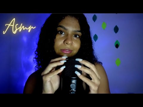 ARRANHANDO O MICROFONE + SONS DE BOCA ASMR UNHAS NO MIC