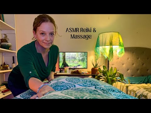 Full Body ASMR Reiki & Acupressure Massage💆🏼‍♀️Relax & Sleep🛌Rainforest Sounds & Normal Voice
